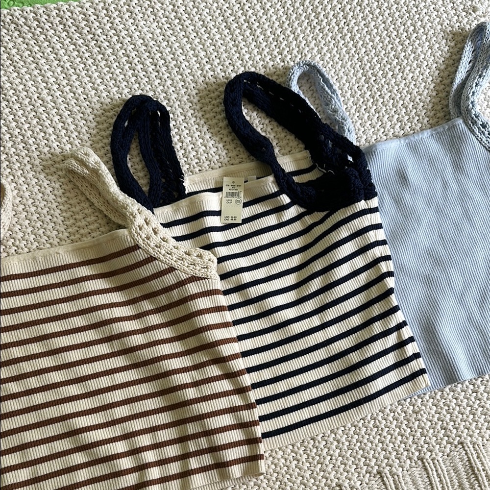 Aerie Crochet Sweater Tops Set of 3